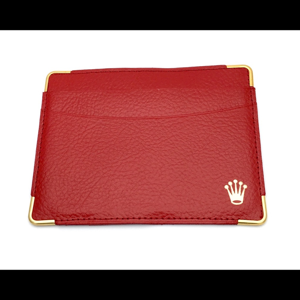 Original Leather Rolex 3 Credit Card Holder